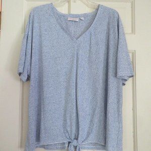 Belle by Kim Gravel Indigo Striped Top